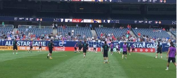 Real Madrid trains at Soldier Field in Chicago (Twitter Jeff Carlisle) Real Madrid trains at Soldier Field in Chicago (Twitter Jeff Carlisle)