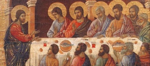 Duccio di Buoninsegna's "Appearance While the Apostles are at Table." - image via Wikimedia/Web Gallery of Art