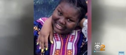 Jamoniesha Merritt has suffered severe burns after a 12-year-old girl poured boiling water over her [Image: YouTube/CBS New York]