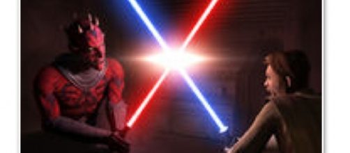 Obi-Wan and Darth Maul fight in 'The Clone Wars' via Wookiepedia