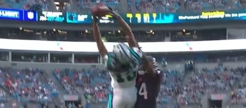 The Panthers' Kelvin Benjamin makes a leaping grab for a touchdown against the Texans. [Image via NFL/YouTube]