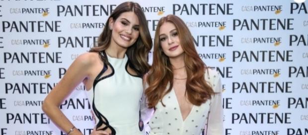 Fãs comemoram encontro de Marina Ruy Barbosa e Camila Queiroz Fãs comemoram encontro de Marina Ruy Barbosa e Camila Queiroz