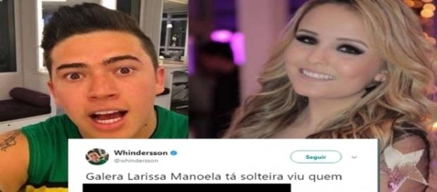Whindersson Nunes brincou com Larissa Manoela Whindersson Nunes brincou com Larissa Manoela