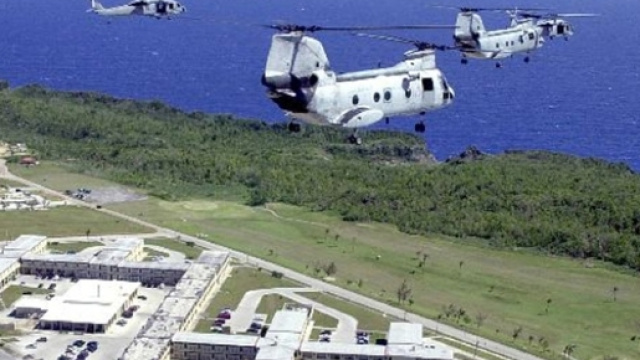 La base statunitense sull'isola di Guam, nell'oceano Pacifico