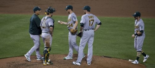 Sonny Gray with his teammates (Image: flickr/Keith Allison)