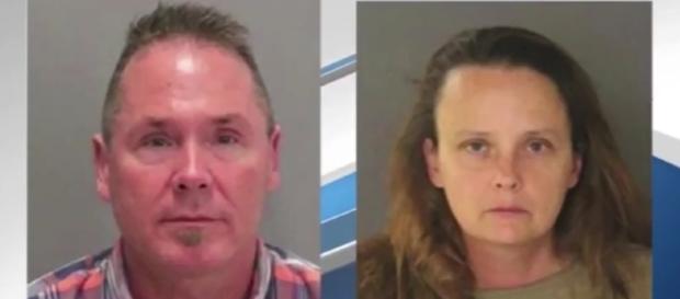 Michael Kellar and Gail Burnworth as seen in their mugshots - YouTube/LoneWolf & The Three Muskadoggies(◑_◑) Michael Kellar and Gail Burnworth as seen in their mugshots - YouTube/LoneWolf & The Three Muskadoggies(◑_◑)
