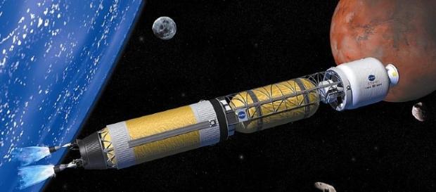 Nuclear thermal rocket (NASA wikimedia) Nuclear thermal rocket (NASA wikimedia)