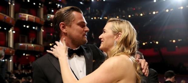 Os atores Leonardo Di Caprio e Kate Winslet Os atores Leonardo Di Caprio e Kate Winslet