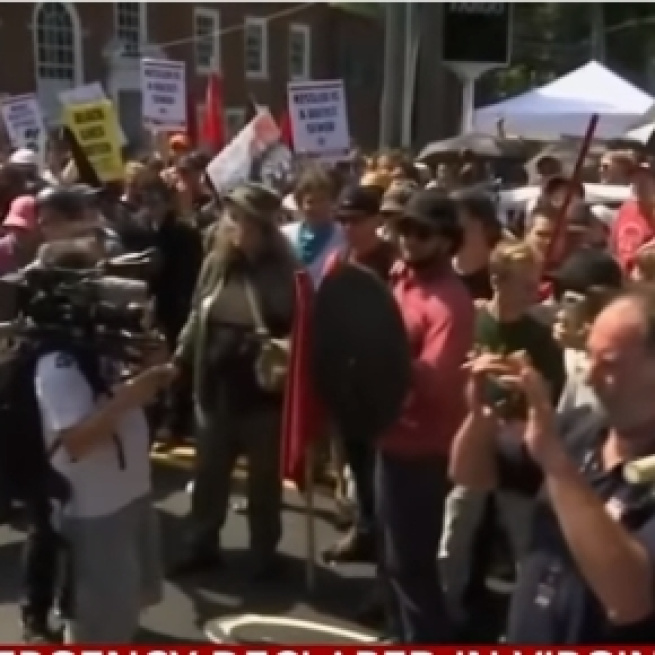 Protests in Charlottesville take a violent turn Image - CBS News | YouTube