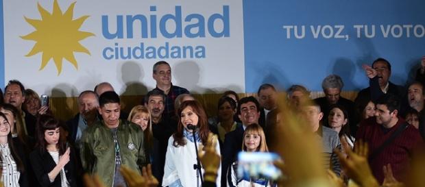 Cristina cerrando su acto en la Universidad de la Matanza Cristina cerrando su acto en la Universidad de la Matanza