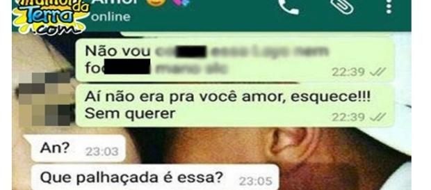 O namoro quase terminou por causa da brincadeira ( Foto - Reprodução ) O namoro quase terminou por causa da brincadeira ( Foto - Reprodução )