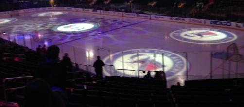 A photo of MSG ice prior to Rangers' home opener provided by Matthew Blittner