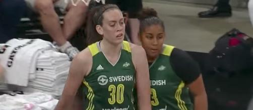 Breanna Stewart scored 20 points to go with nine rebounds and the Storm defeated the Mercury 98-89. [Image via WNBA/YouTube]