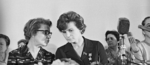 Tereshkova at the presidium of the plenary meeting of the Soviet Women's Committee (RIA Novosti wikimedia)