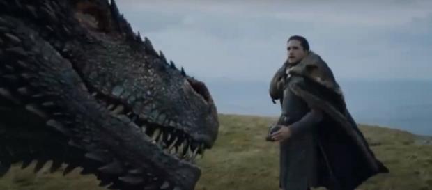 Jon Snow and Drogon/ Photo: screenshot via Hunter channel on YouTube Jon Snow and Drogon/ Photo: screenshot via Hunter channel on YouTube