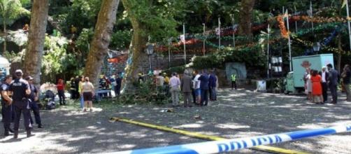Lugar del accidente, en la localidad de Senhora do Monte. TV24