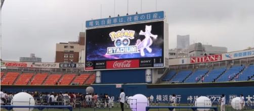Mewtwo finally introduced during the "Pokemon GO" Stadium event in Yokohama, Japan.