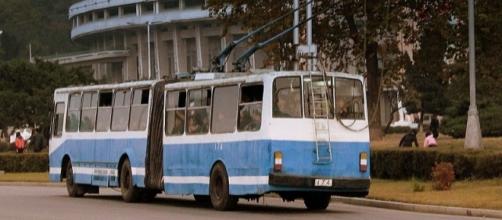 Pyongyang Trolley Bus (Credit – calflier001 – wikimediacommons)