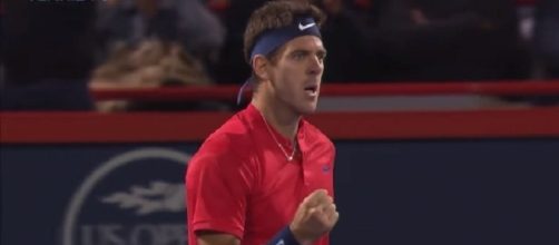 Juan Martin del Potro during 2017 Rogers Cup in Montreal/ Photo: screenshot via Tennis TV channel on YouTube