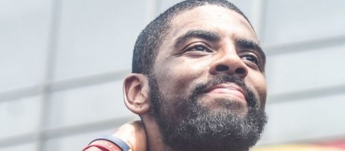 Kyrie Irving during the Cavaliers' victory parade a couple of years ago. (via Wikimedia Commons).