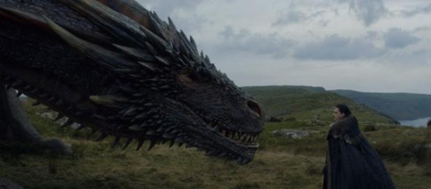 Jon Snow shows an ability to tame dragons in 'Game of Thrones'' episode 'Eastwatch.' source: Ice & Fire Reviews/youtube Jon Snow shows an ability to tame dragons in 'Game of Thrones'' episode 'Eastwatch.' source: Ice & Fire Reviews/youtube
