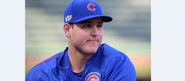 Rizzo had five RBIs, Wikipedia https://en.wikipedia.org/wiki/File:2016-10-22_Anthony_Rizzo_1.jpg Rizzo had five RBIs, Wikipedia https://en.wikipedia.org/wiki/File:2016-10-22_Anthony_Rizzo_1.jpg