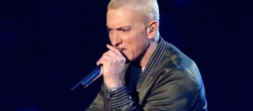 Eminem is rumored to collaborate with Nicki Minaj and Selena Gomez. Photo by The Master/YouTube Screenshot
