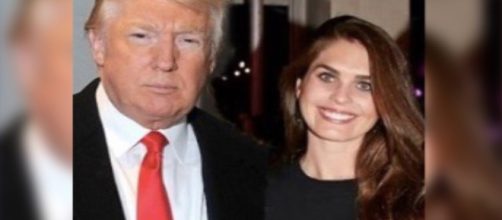 Trump with new White House Communications Director Hope Hicks. Image credit - Washington Weekly/YouTube.