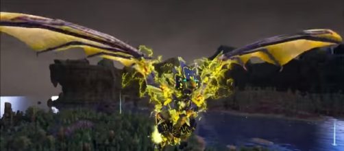 A screenshot of a Tek Dragon in "ARK: Survival Evolved." - own