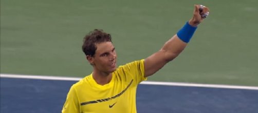Nadal celebrating his win over Gasquet in Cincinnati/ Photo: screenshot via ATPWorldTour channel on YouTube