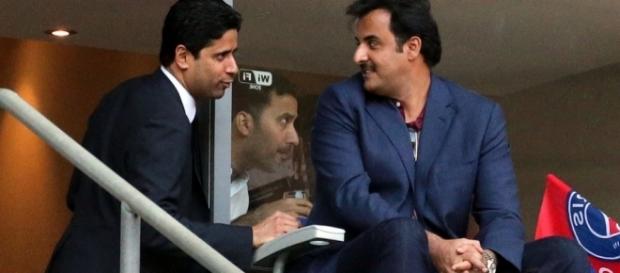Al Khelaifi & Al Thani. Crédit photo : 90min.com Al Khelaifi & Al Thani. Crédit photo : 90min.com