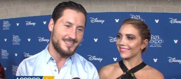 Val Chmerkovskiy gushes about his girlfriend Jenna Johnson in recent interview. (YouTube/Access Hollywood) Val Chmerkovskiy gushes about his girlfriend Jenna Johnson in recent interview. (YouTube/Access Hollywood)