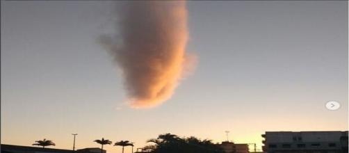 Moradores impressionados com estranha nuvem captada em cidade da Bahia (Instagram/jadsonhombre