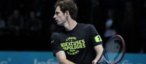 Andy Murray during a practice session at the 2016 ATP World Tour Finals. Photo by Marianne Bevis, Flickr -- CC BY-ND 2.0