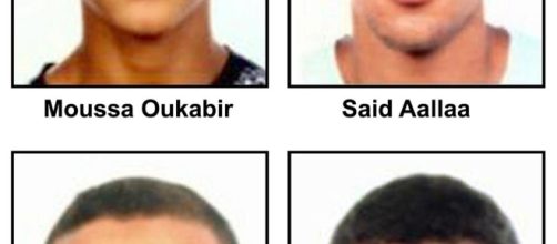 L'identikit di 4 dei terroristi 'bambini' autori degli attacchi di Barcellona e Cambrils, tra cui Moussa Oukibir, 17 anni, diffusi dalla polizia.