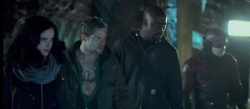 Marvel's newest superhero series 'The Defenders' teams up Jessica Jones, Iron Fist, Luke Cage & Daredevil. [Image via Netflix/YouTube]