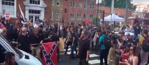 White supremacist rally at Charlottesville, Virginia. [Image via YouTube/58,901,292 Views]