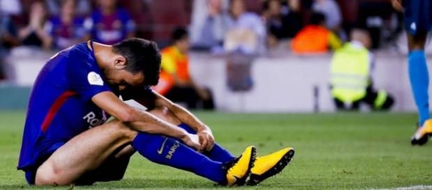 Leo Messi se lamenta en una de las acciones ante el Real Madrid Leo Messi se lamenta en una de las acciones ante el Real Madrid