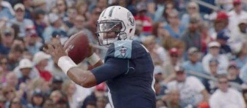Titans QB Marcus Mariota hopes to do more in today's preseason game against the Carolina Panthers. [Image via NFL/YouTube]