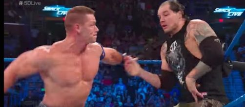 John Cena and Baron Corbin go one-on-one at Sunday's 'SummerSlam 2017' PPV. [Image via WWE/YouTube]
