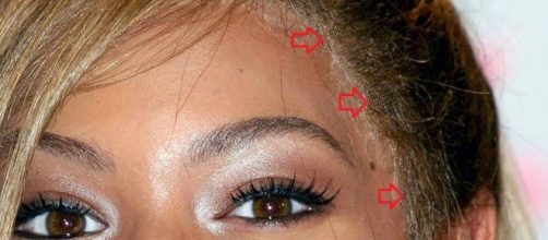 Tela da peruca full lace à mostra na cabeça da Beyonce - imagem do site Mundo Lace Wig