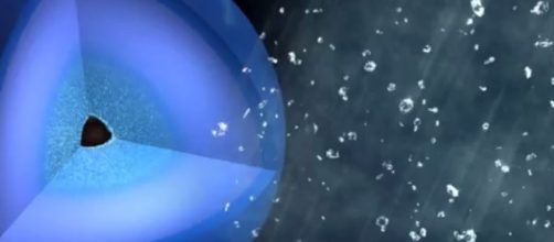 Scientists successfully observed the shaping of "diamond rain" in their simulation of the Neptune's condition. (Best List/YouTube screenshot)