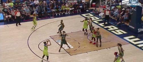 The Dallas Wings will try to continue their mission to reach the WNBA Playoffs as they host Atlanta Saturday night. [Image via WNBA/YouTube]