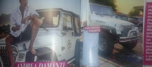 Andrea Damante multato dopo aver parcheggiato l'auto nel posto riservato ai disabili Andrea Damante multato dopo aver parcheggiato l'auto nel posto riservato ai disabili
