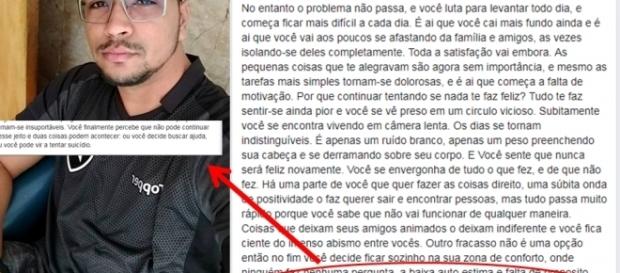 Mais um triste caso de suicídio anunciado nas redes sociais Mais um triste caso de suicídio anunciado nas redes sociais