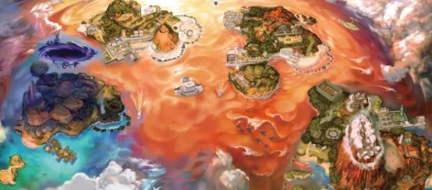 Pokemon Ultra Sun and Ultra Moon's official map. Credits to Youtube/The Official Pokemon Youtube Channel Pokemon Ultra Sun and Ultra Moon's official map. Credits to Youtube/The Official Pokemon Youtube Channel