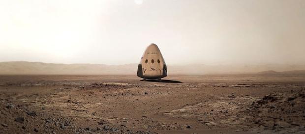 Red Dragon on Mars (Courtesy SpaceX) Red Dragon on Mars (Courtesy SpaceX)