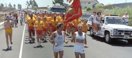 1984 Summer Olympics torch relay (credit – SgMalko – wikimediacommons)