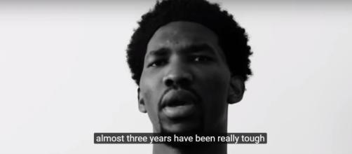 Joel Embiid says he'll be ready for Sixers training camp - (Image credit: YouTube).