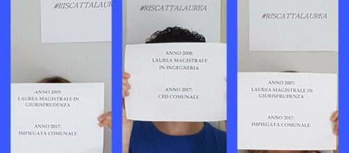 Immagini della campagna #riscattalaurea da Facebook